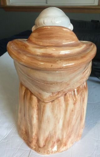 Treasure Craft USA Ceramic Monk Cookie Jar Thou Shalt Not Steal Cookies 2