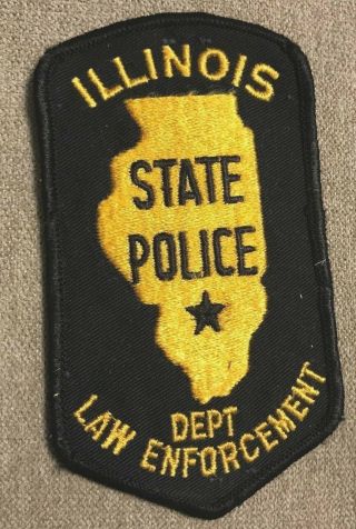 Vintage " Illinois State Police " Patch In Law Enforcement Officer Patrol/trooper