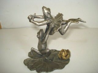 Spi 1994 Pewter Frog Figure Ballet Dancers Ballerina