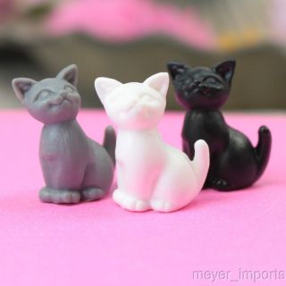 Assorted Happy Cats - 3 Colors - Set Of 6