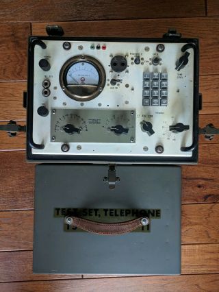 Vintage Military Telephone Test Set Ts - 712a/tcc - 11 Phone Equipment