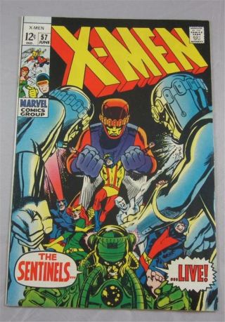 X - Men 57 June 1969 The Sentinels Neal Adams Art Vf/nm 9.  0