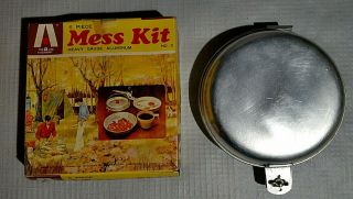 Vintage The A Line By Academy 5 Piece Aluminum Mess Kit,  No 5,