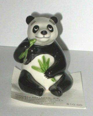 Hagen Renaker Papa Panda Bear Eating Bamboo 2017 Miniature Bone China Figurine