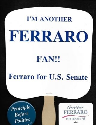 First Woman Vice Presidential Candidate,  Geraldine Ferraro Ny Senate Items