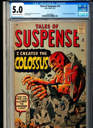 Tales Of Suspense 14 Cgc 5.  0 Ow/w Pgs.  1961 Marvel