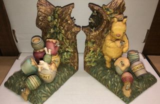 Charpente Classic Winnie The Pooh Poo Bookends Walt Disney Nursery Library 7”