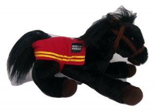 Wells Fargo Horse Pony Mike 2016 Plush Stuffed Animal Black Red 13 Inch
