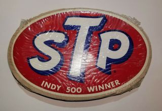 Stp Oval Sticker Large 4.  75 " X 3 " Size Indy 500 (circa 1970 / Pack Of 25)
