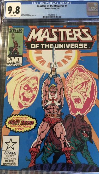 Masters Of The Universe 1 Cgc 9.  8 White Pages He - Man & Motu Marvel Premier