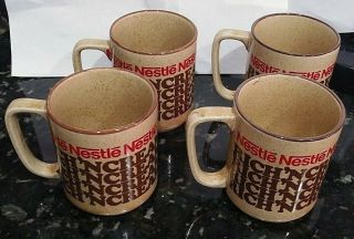 Set Of 4 Nestle Hot Cocoa Or Coffee Mugs - Rich 