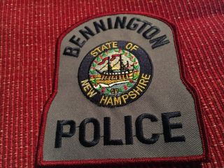 Bennington Hampshire Police Patch