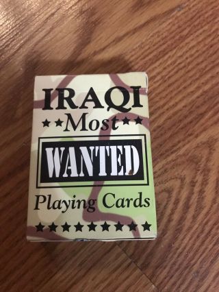 Iraqi Most Wanted Playing Cards Iraq War Saddam Hussein Desert Storm