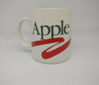 Vintage Apple Macintosh Computer Coffee Mug 1980s Rainbow Logo Minor Flaw Japan