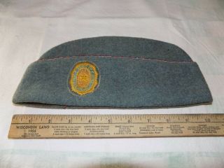 Vtg Sons Of The American Legion Hat Blue Garrison Cap Wool Embroidered Vfw R - W - B