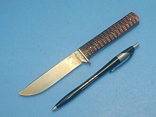 Vintage Olcut Union Cut.  Co.  Jigged Bone Hunting Knife