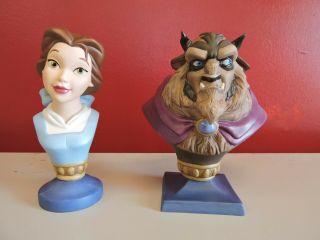 Disney Wdcc Portrait Series “belle And The Beast” Busts