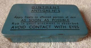 British Army World War Two Anti Gas Ointment