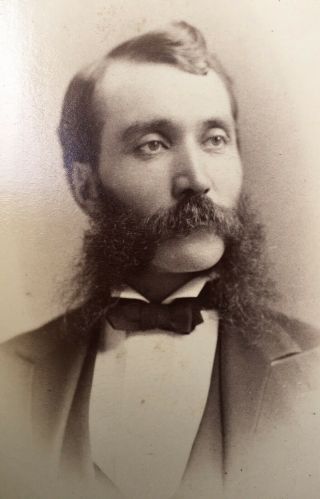1870’s Man With Mutton Chops Beard Cdv Photo Lynn Massachusetts By W.  M.  Wires