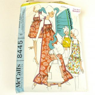 Complete Vintage Apron Pattern Mccall 
