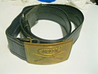 Vintage Culver Military Academy Infantry Belt Buckle & Leather Belt - - A Rear Find