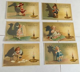6 Vintage Advertising Postcards - Swift’s Pride Soap - Children - Shadow Cards