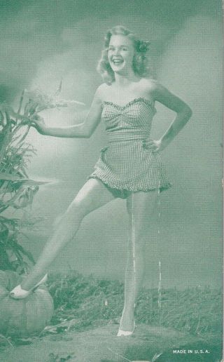 June Preisser - Hollywood Starlet Pin - Up/cheesecake 1950s Arcade/exhibit Card