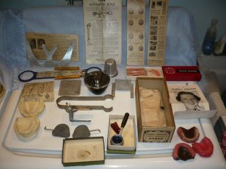 Trubyte Occlusal Plane Plate And Other Vintage Dental Tools Items Kerr