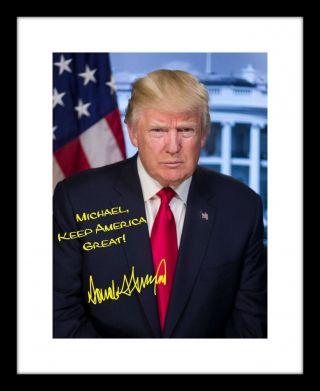Personalized Donald Trump 8x10 Signed Photo Official Print Autographed Your Name