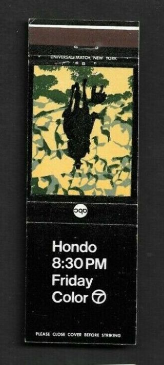 Matchbook Cover Abc Tv Channel 7 " Hondo " 2359