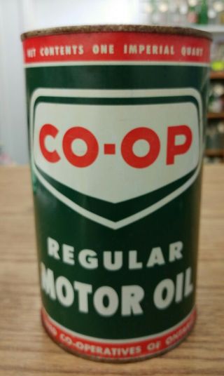 Vintage Co - Op Motor Oil Quart Oil Can