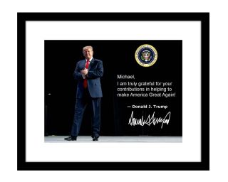 Donald Trump 8x10 Signed Photo Your Name Customized Print President Autographed