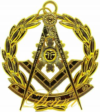 Masonic Collar Grand Past Master Jewel Gold Plated Freemason Mason