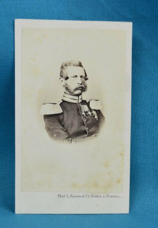 1860s Cdv Photo Carte De Visite Royal Prince Later King Frederick Iii Prussia