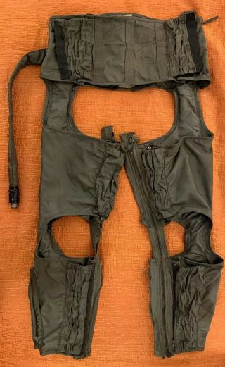 Military Pilot Csu - 15/p Aramid Cutaway Anti - G Garment Size Large Long Od Green