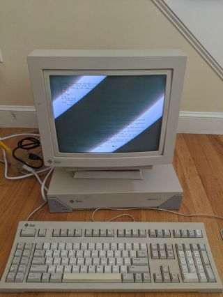 Vintage Complete Sun Sparcstation 5 Model 544 With Monitor,  Keyboard And Mouse