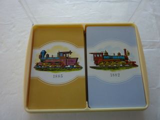 Vintage Congress Cel - U - Tone Double Deck Playing Cards W/ Plastic Case