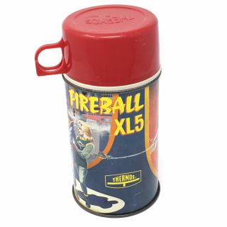 Fireball Xl5 Vtg 1964 Glass Metal King - Seeley Lunchbox Thermos Only Sci - Fi