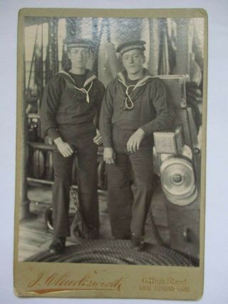 Cabinet Photo Royal Navy Sailors Hms Northumberland By J.  Charlesworth Kent