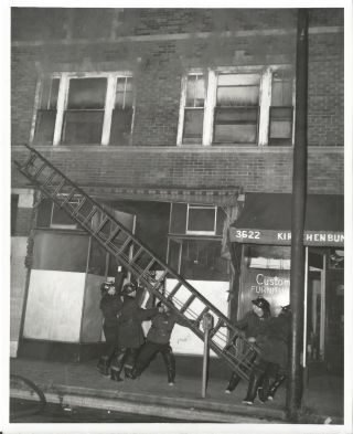 Vintage Photo Of Fire At Furniture Store In Chicago Fire Department Albany Park