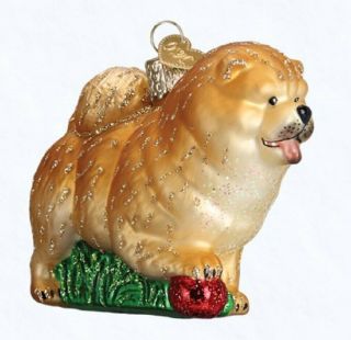Old World Christmas Chow Chow Dog Pet Glass Ornament 12497 Decoration Box