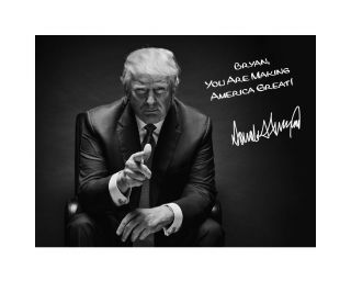 President Donald Trump 8x10 Signed Photo Print Autographed Name Customized 2