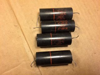 4 Vintage Sprague Black Beauty.  47 Uf 600v 161p Capacitors Amp Caps Test Good
