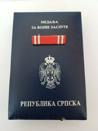 Medal For Military Merits,  Box Republic Of Srpska,  After Yugoslavia Serbia Bosnia