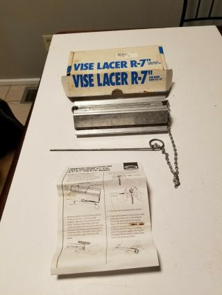 Vtg Clipper R - 7 " Vise Lacer Belt Fastener Hay Baler Roller,  For Hook Sizes 2 - 7