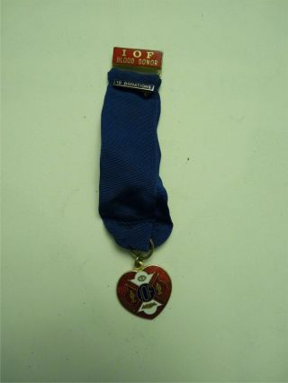 Vintage Independent Order Of Foresters Iof Blood Donor 10 Donations Medal 006a