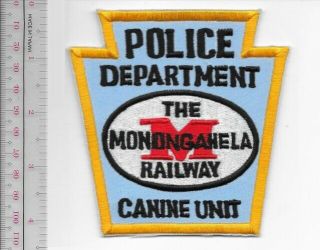 K - 9 Monongahela Railroad Police Department Dog Unit Pennsylvania & West Virginia