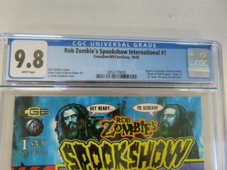 Rob Zombie ' s Spookshow International 1 CGC 9.  8 House of 1000 Corpses/Dr.  Satan 2