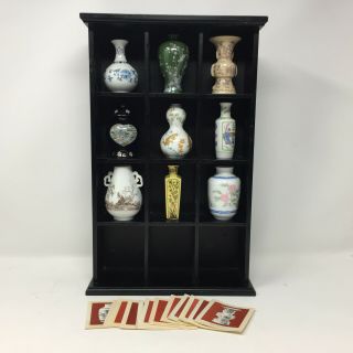 Franklin Porcelain Treasures Of The Imperial Dynasties Shelf And 9 Vases