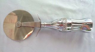 Coca Cola Chrome Plated Pizza Cutter 7 3/8in Long 1998
